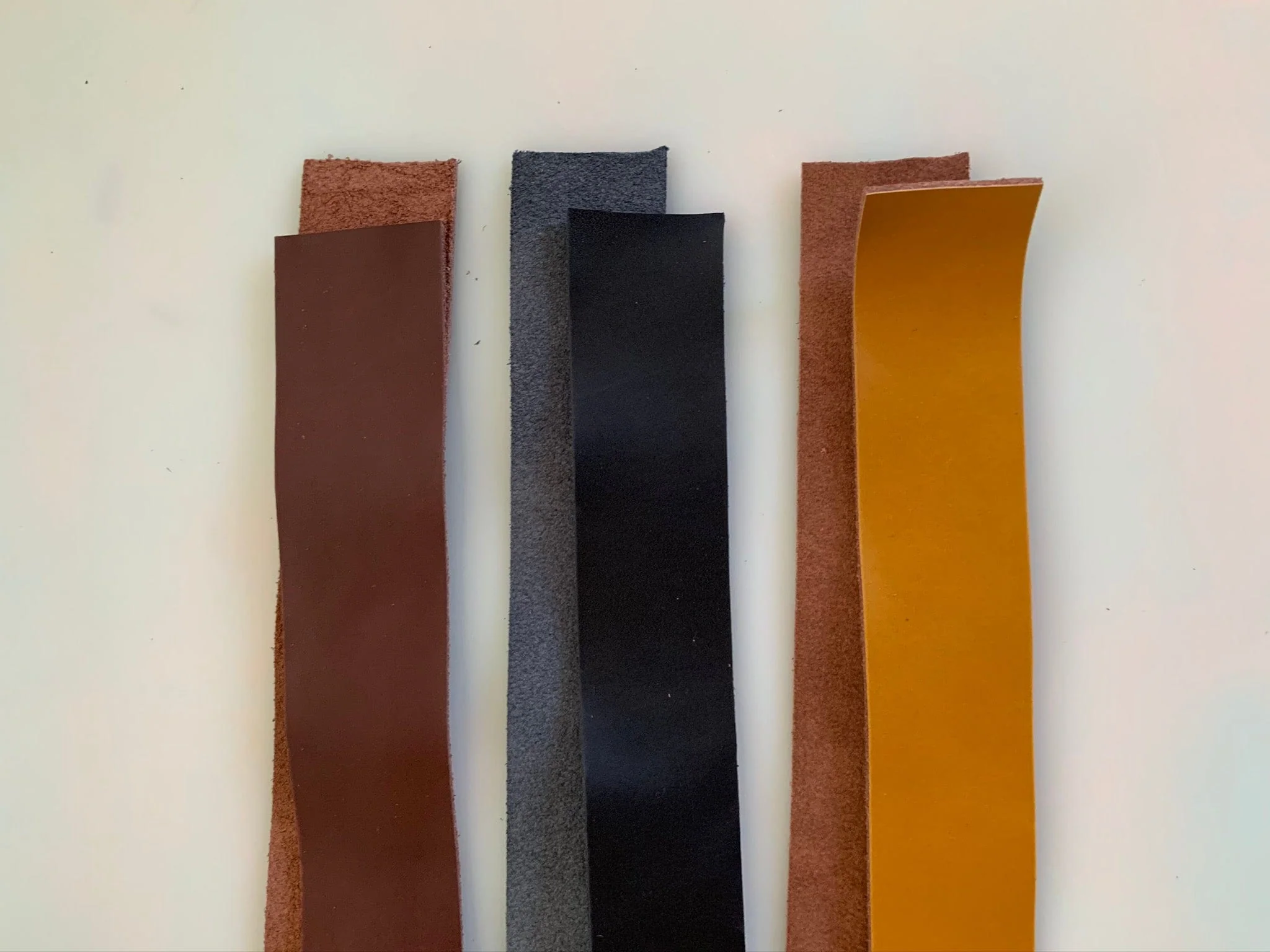 Light Brown Leather Bag Strap 3/4" x 45" | Sewable Genuine Leather | SewHungryHippie - Image 3