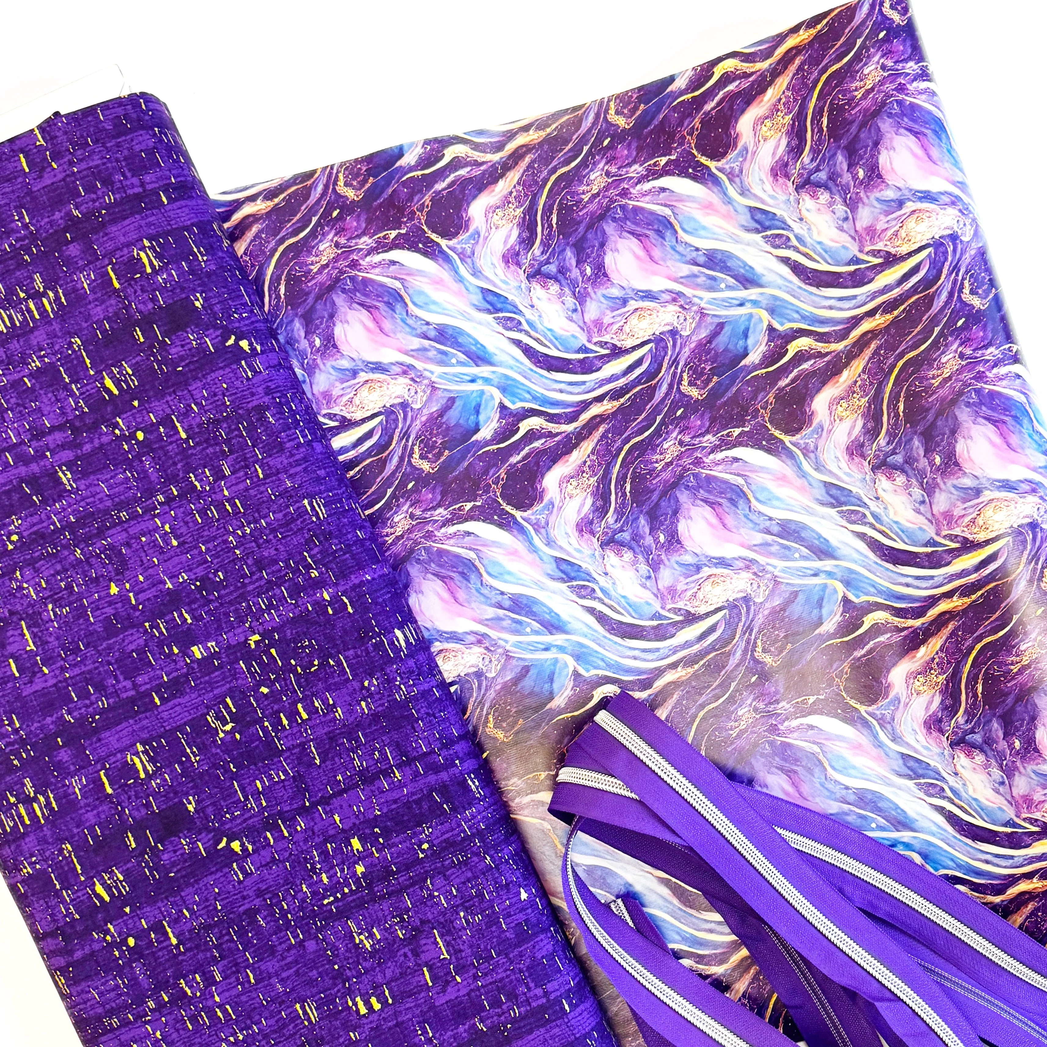 Amethyst Vinyl Matchup Bundle - Purple Vinyl + Zipper + Uncorked Fabric - Image 2