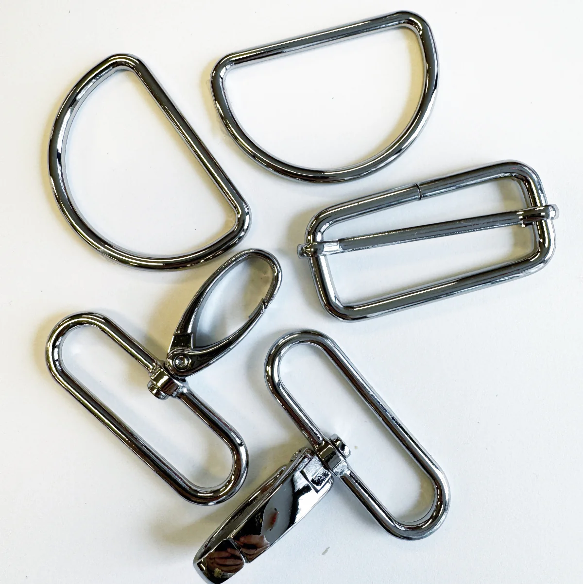 Bag Making Hardware Pack - Silver Nickel color 2" width