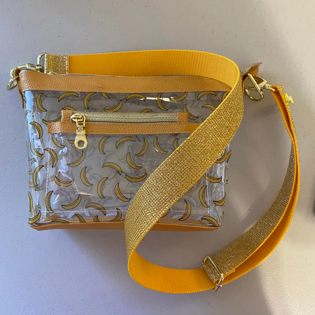 Banana Print Clear Vinyl | TPU See-Through Vinyl for Bag Making - Image 5