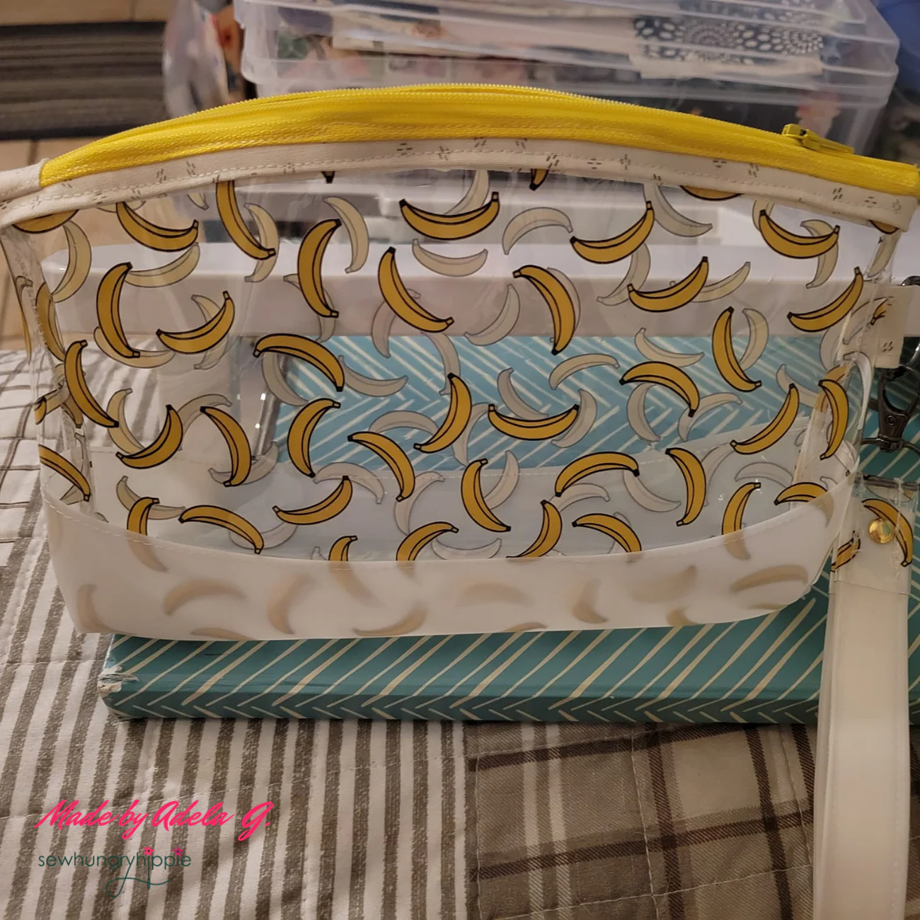 Banana Print Clear Vinyl | TPU See-Through Vinyl for Bag Making - Image 7