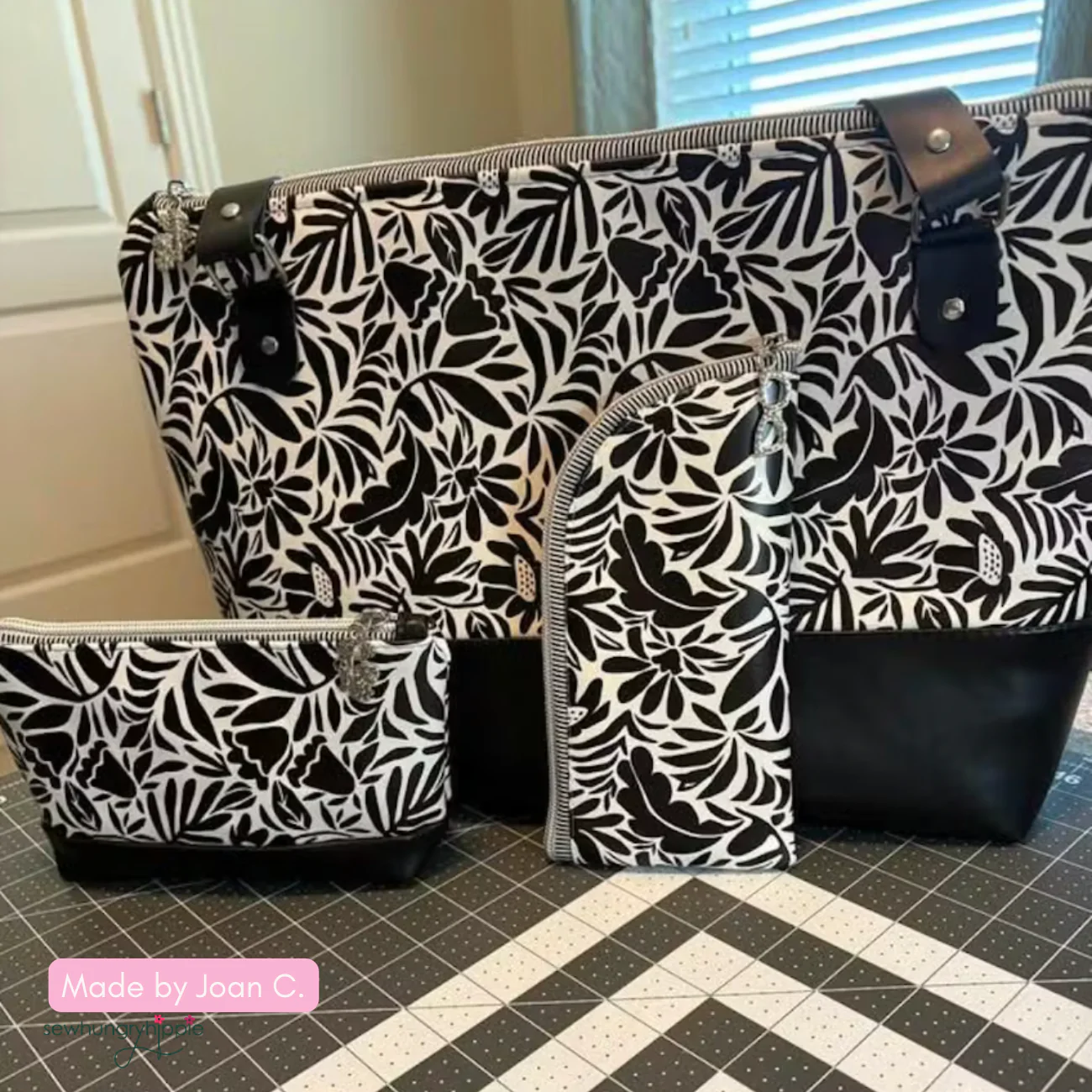 Black and Cream Floral Vinyl - Image 15