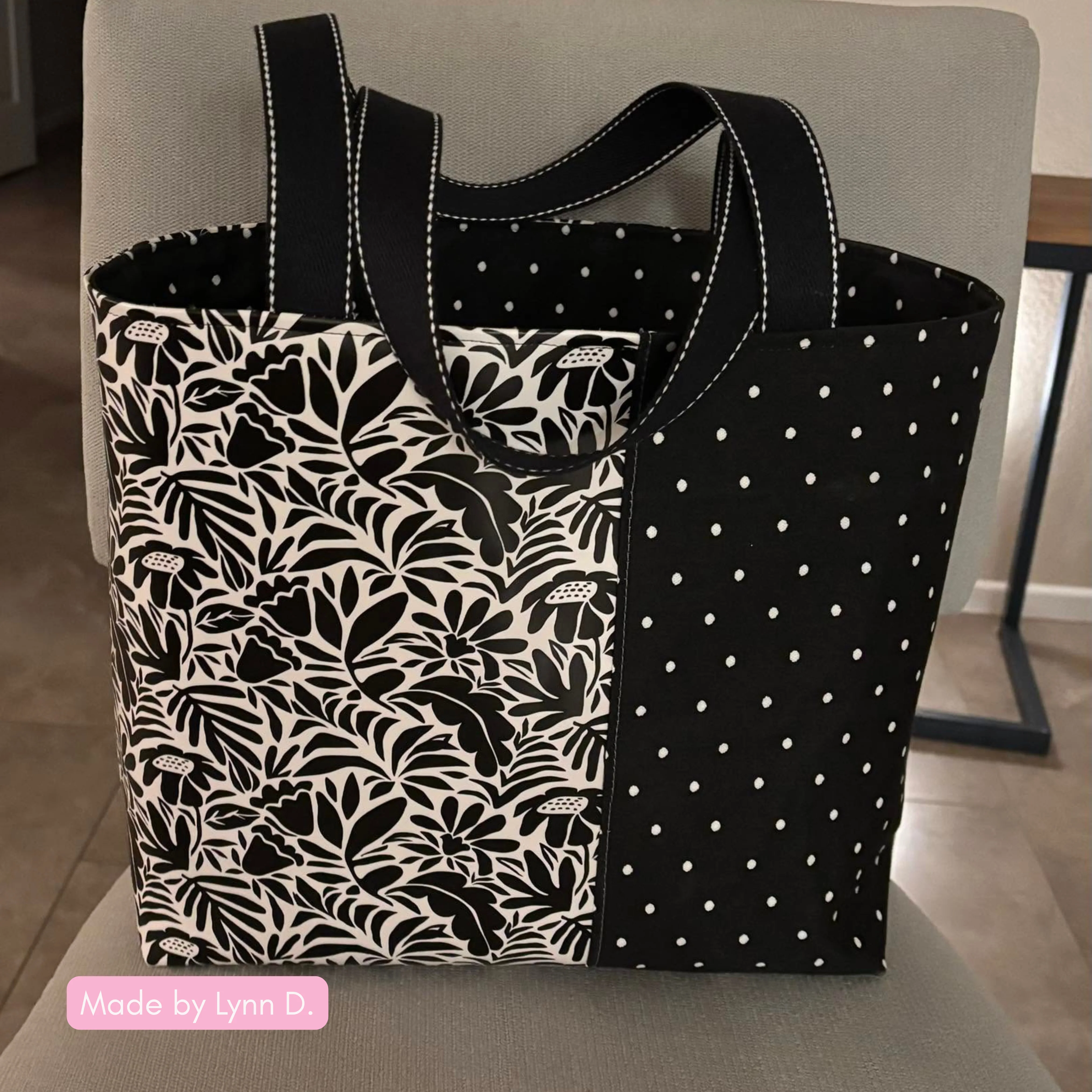 Black and Cream Floral Vinyl - Image 6