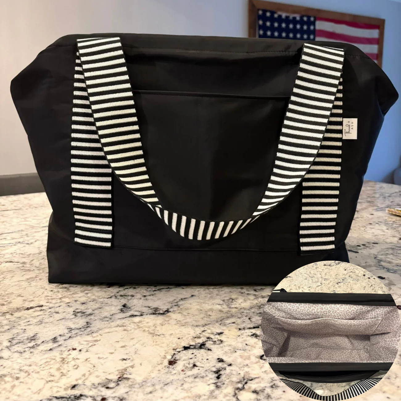 Black and White Pinstripe seatbelt webbing 5 YDS 1.5" width - Image 5