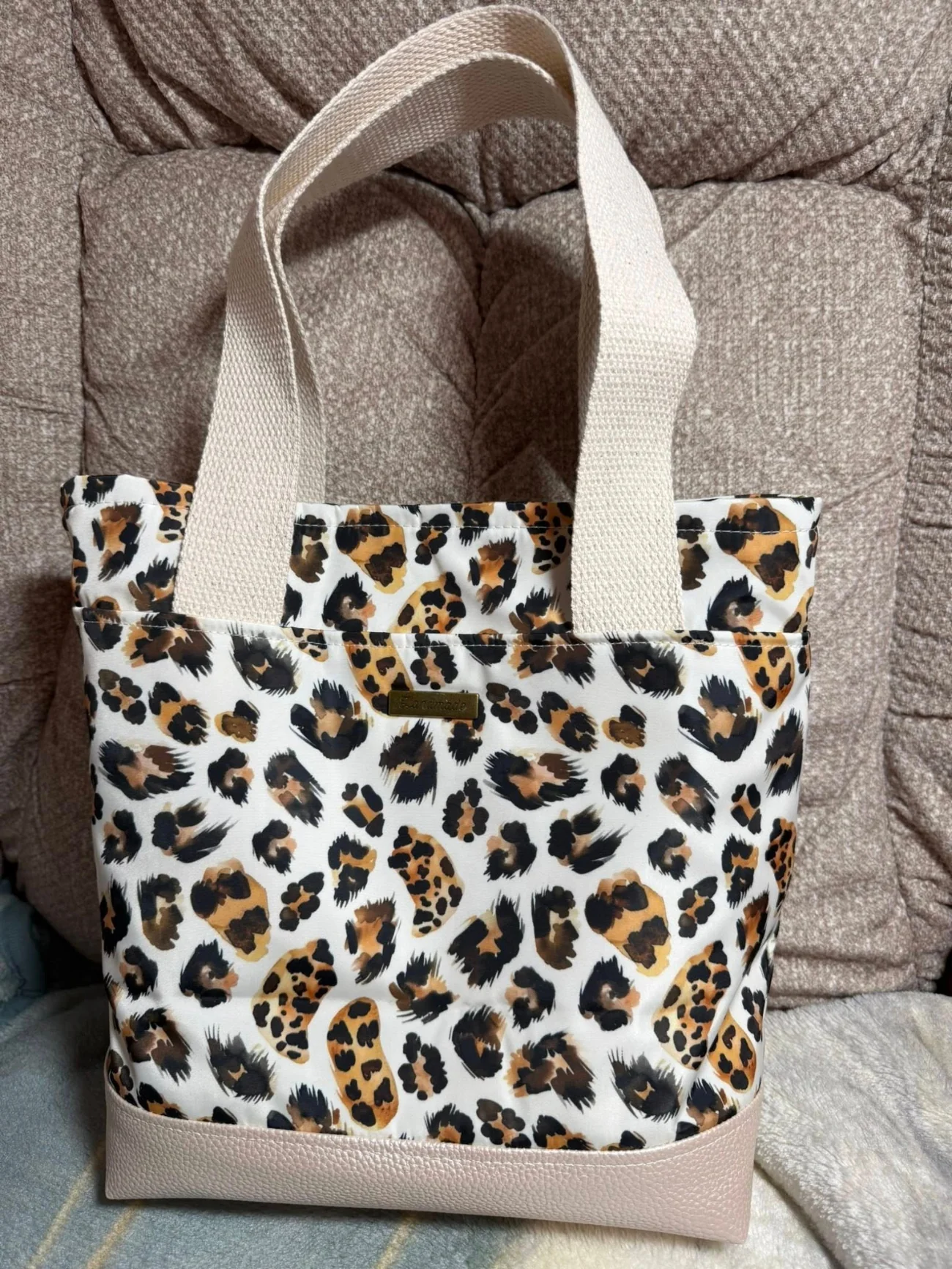 Bonded Nylon Animal Print Neutral - Image 6