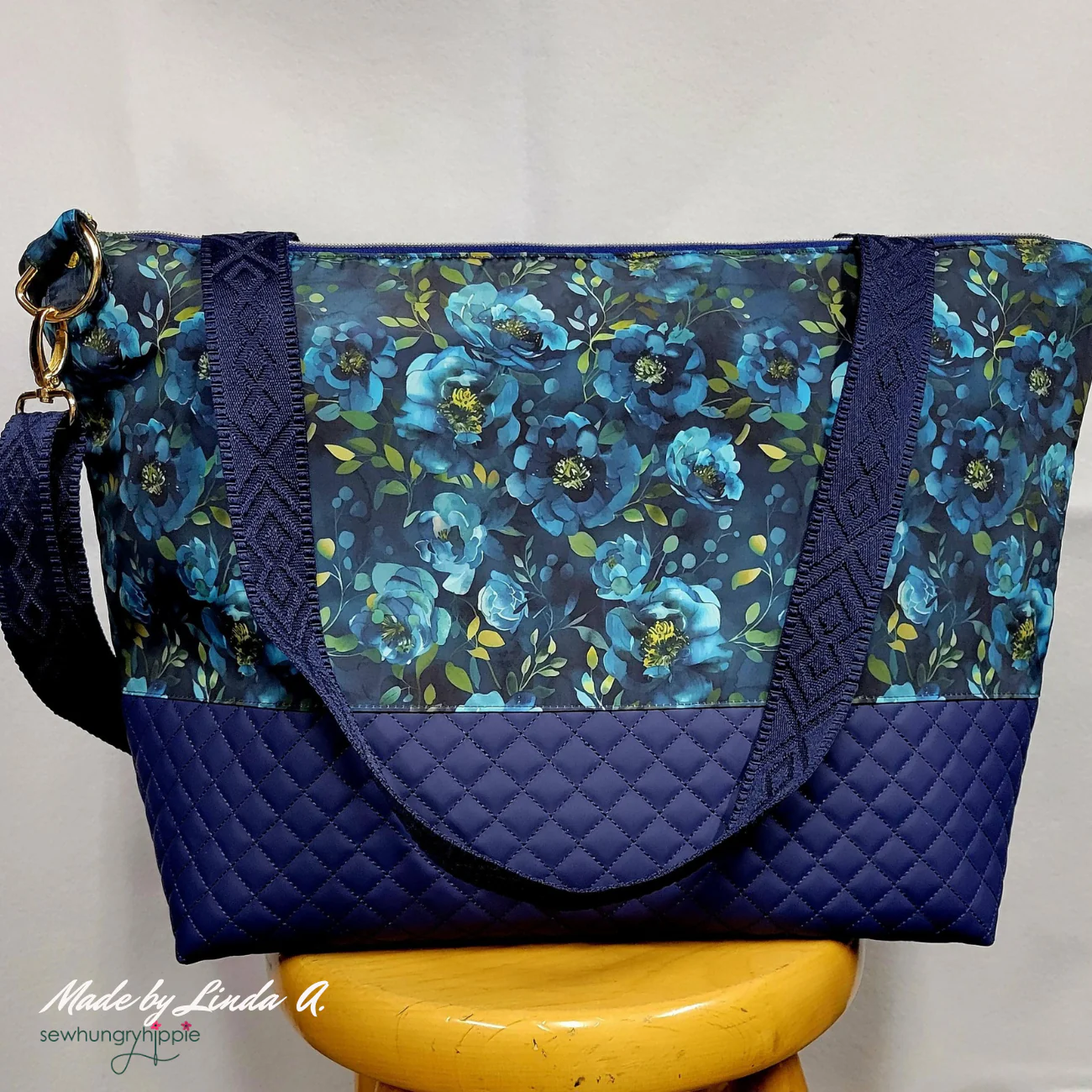Navy Blue Jacquard Webbing 1.5" Width - Premium Woven Strap Per Yard - Image 5