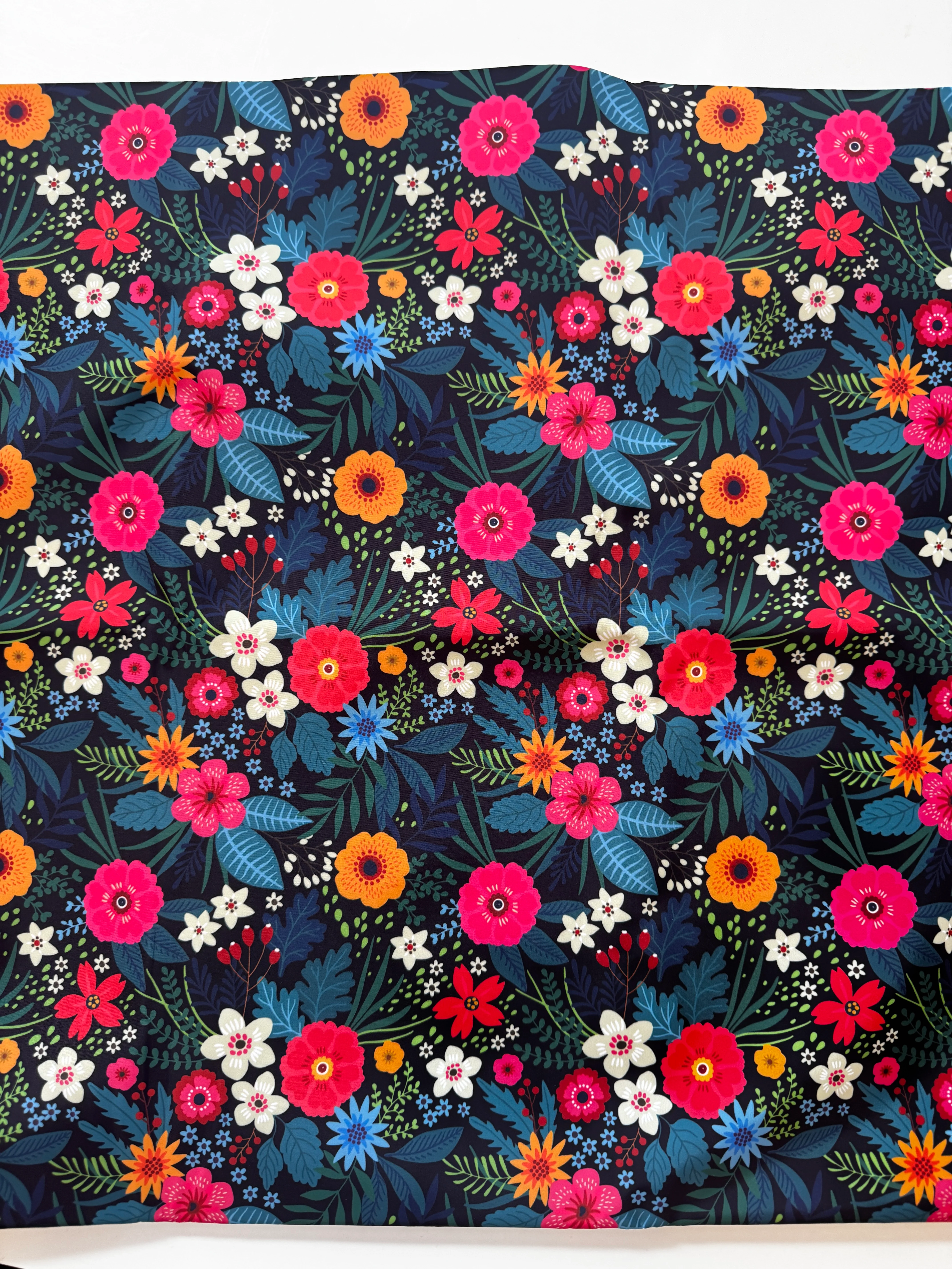 Bonded Nylon Fabric – Flower Fall | 36" x 58" | Custom Floral Lining & Bag Making Fabric - Image 3