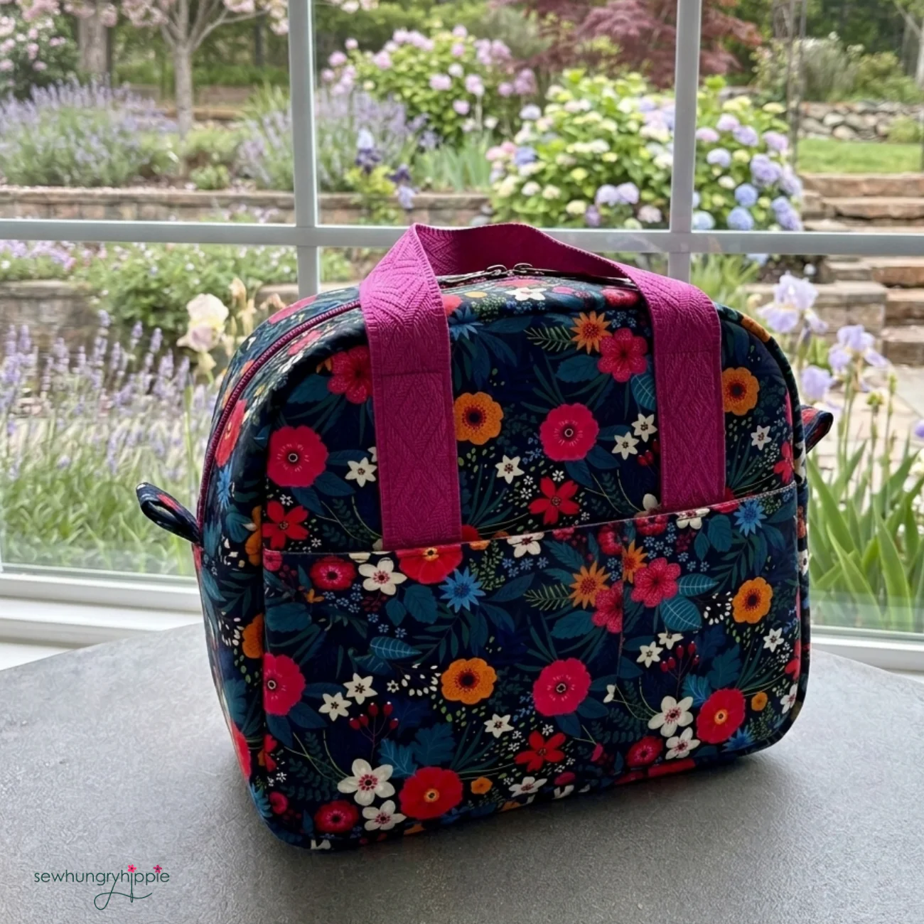 Bonded Nylon Fabric – Flower Fall | 36" x 58" | Custom Floral Lining & Bag Making Fabric - Image 4