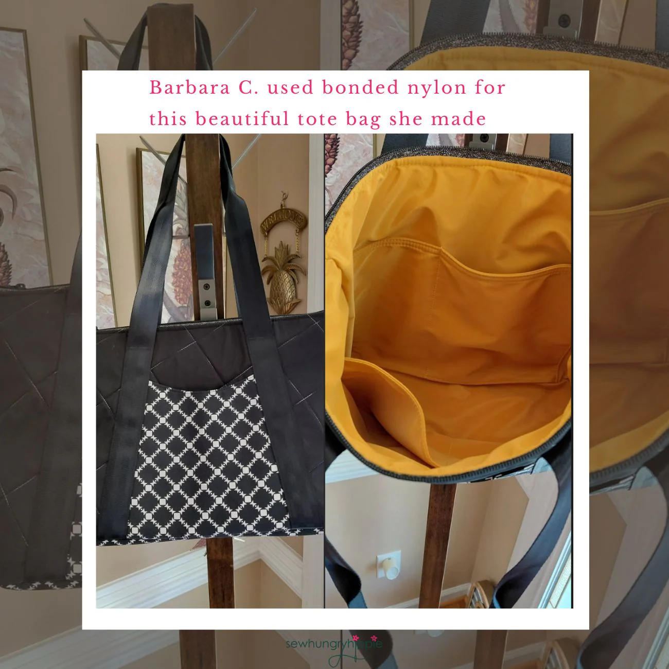 Bonded Nylon Fabric – Mustard Gold | Bag Lining & Sewing Fabric - Image 4