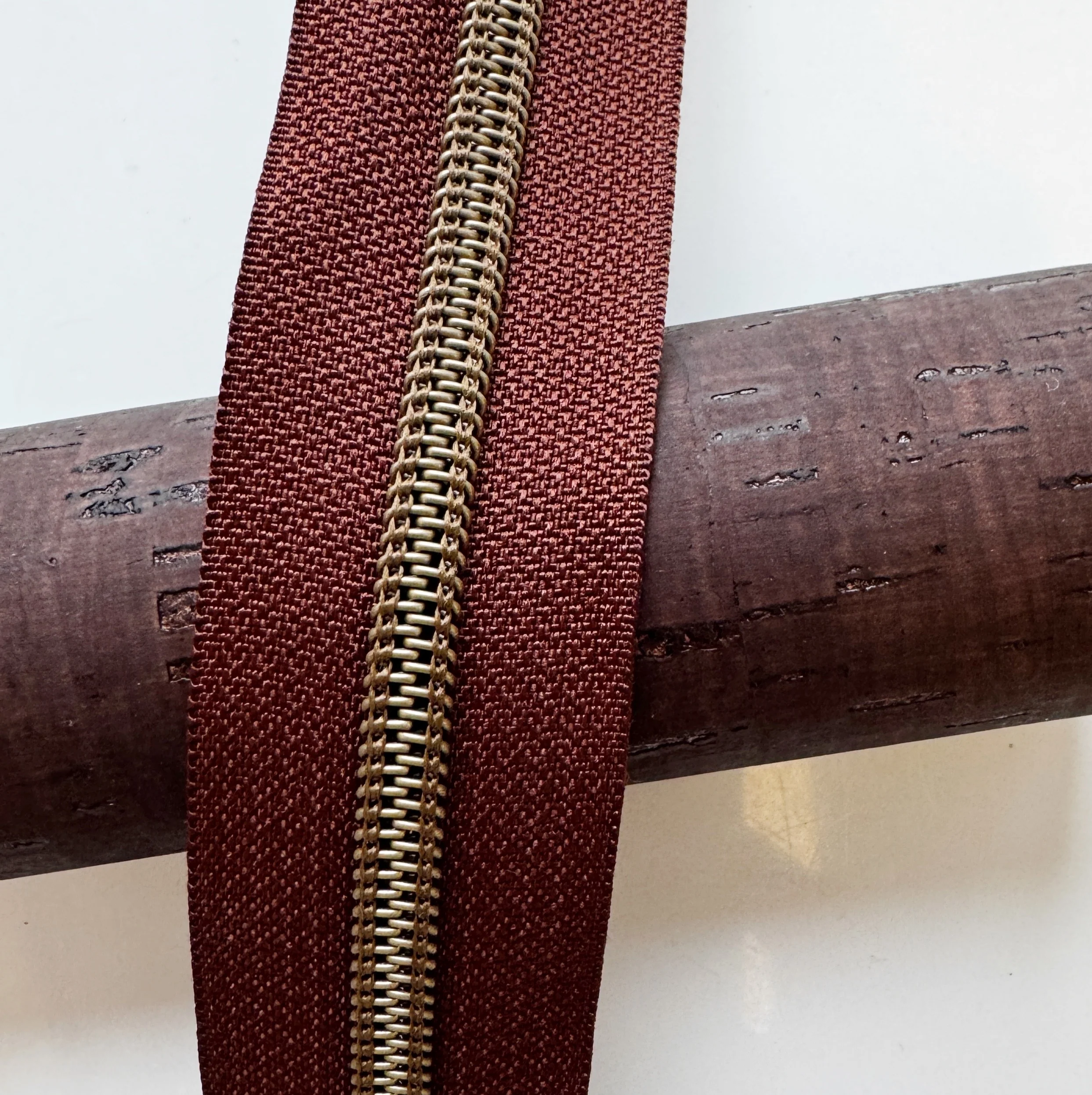 Brown Zipper Tape - #5 Nylon Continuous Zipper 3 Yards with Bronze Teeth - Image 3
