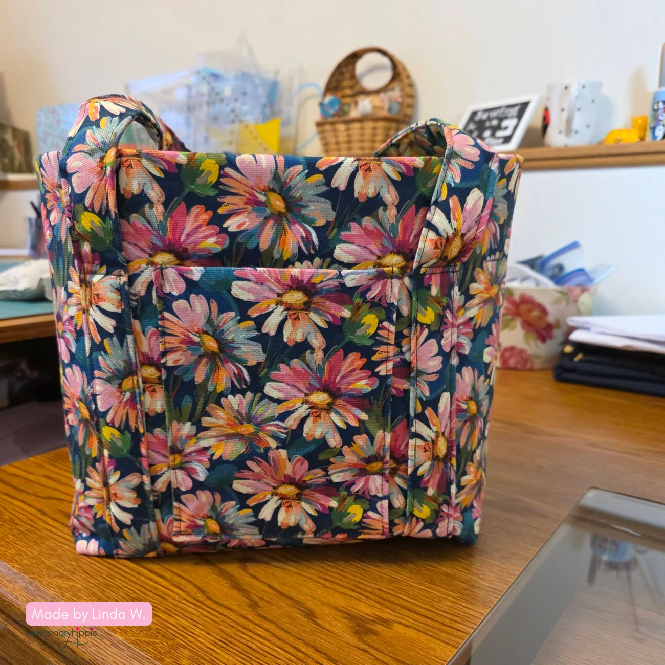 Canvas Fabric April Flowers 36" x 58" - Image 10