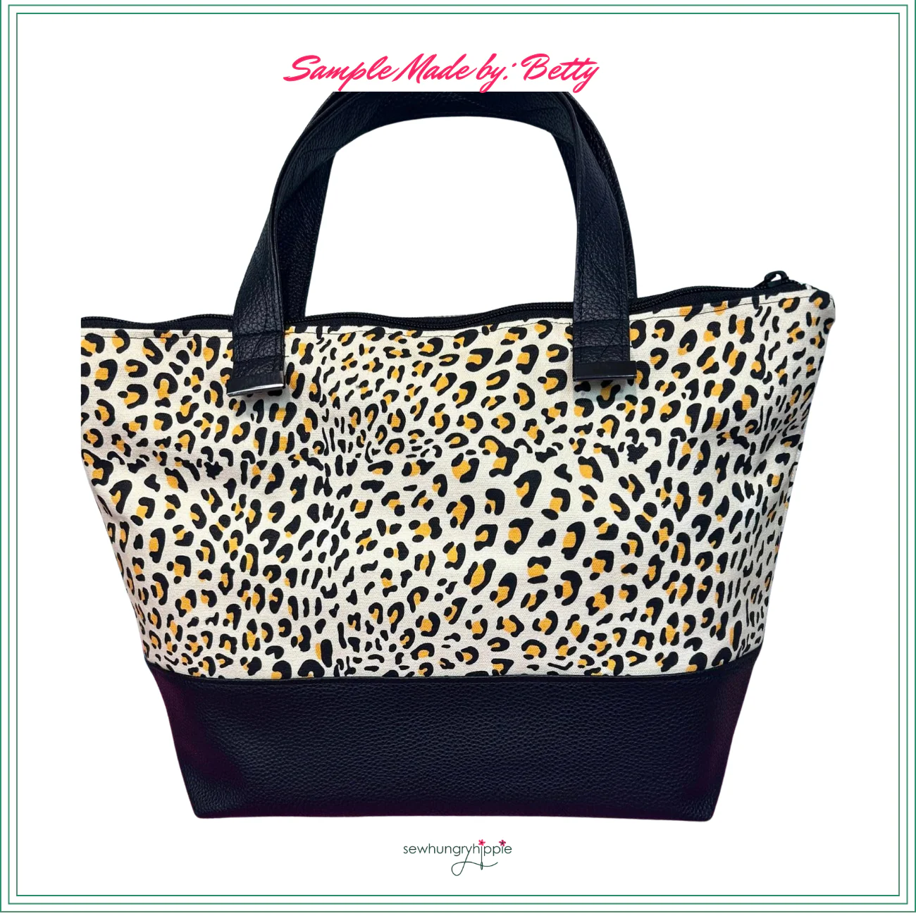 Leopard Print Canvas Fabric | Neutral Animal Print for Bag Making - Image 3