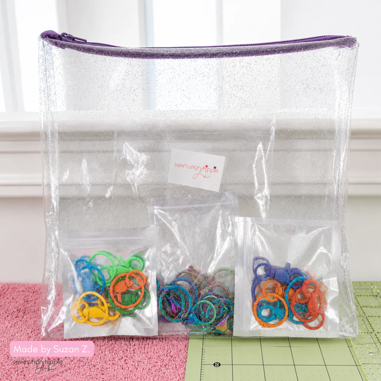 Clear Glitter Vinyl | TPU See-Through Vinyl for Bag Making - Image 5