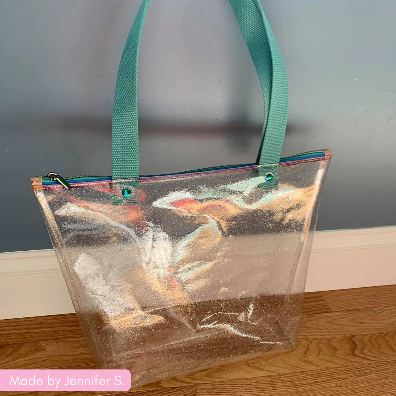 Clear Glitter Vinyl | TPU See-Through Vinyl for Bag Making - Image 8