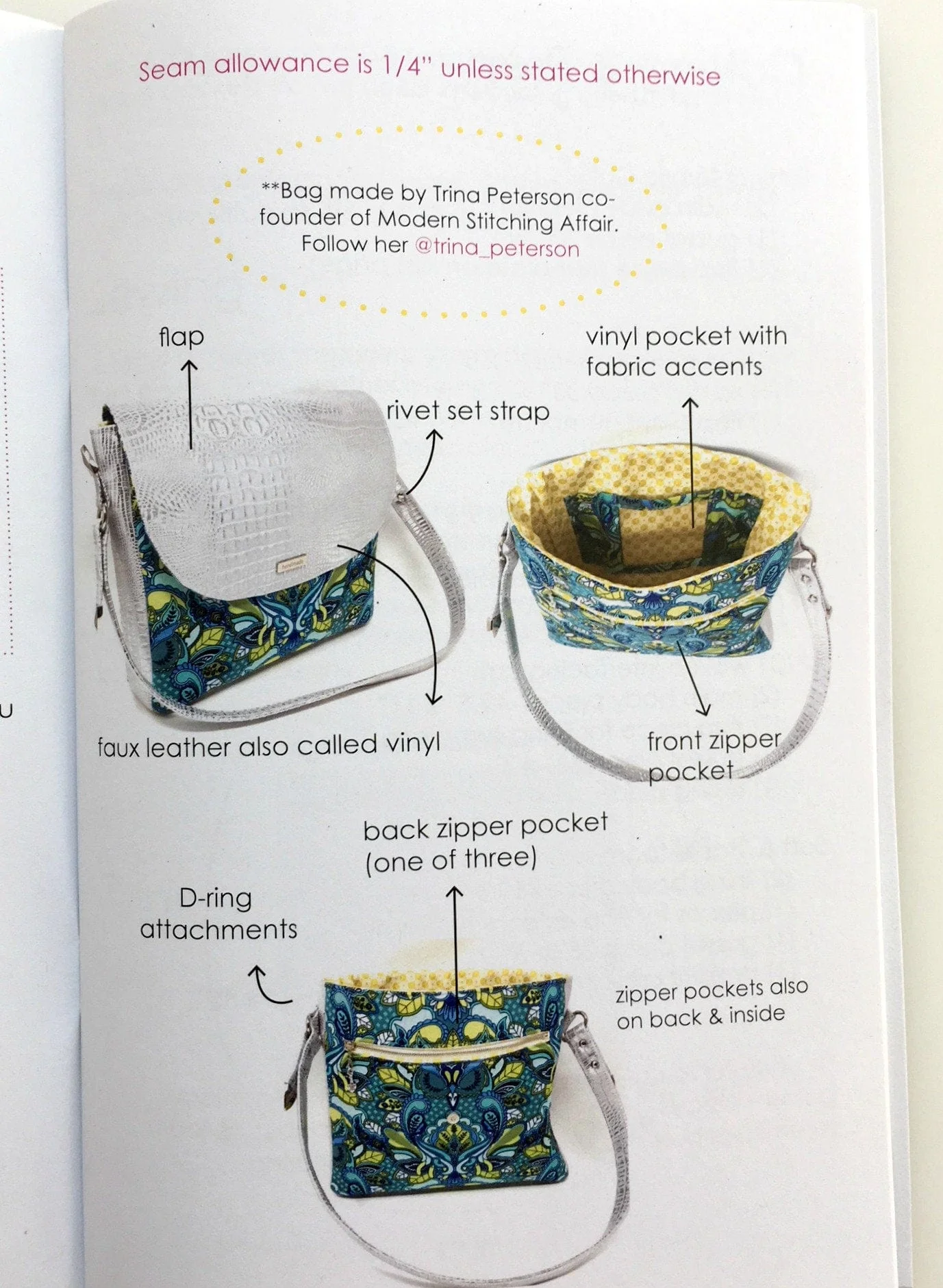 Coffee House Bag Printed Sewing Pattern Booklet - Image 5