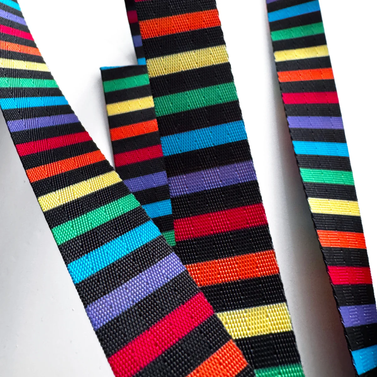Multicolor Striped Seatbelt Webbing 1" Width - 5 Yard Bundle - Image 3