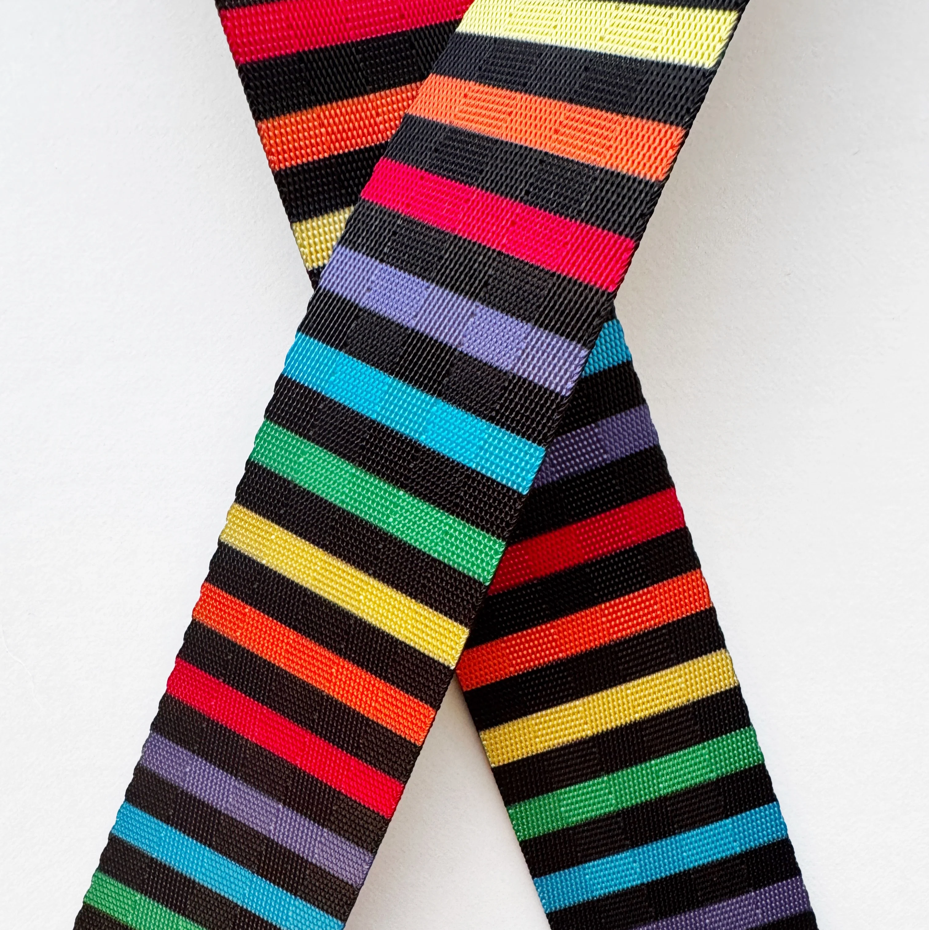 Multicolor Striped Seatbelt Webbing 1.5" Width - Per Yard - Image 2