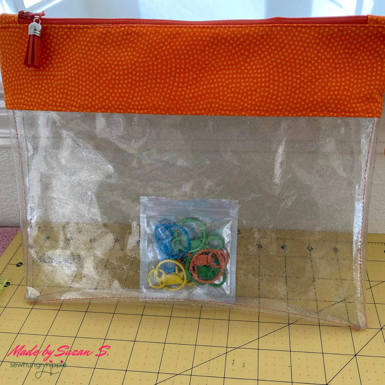Clear Glitter Vinyl | TPU See-Through Vinyl for Bag Making - Image 9