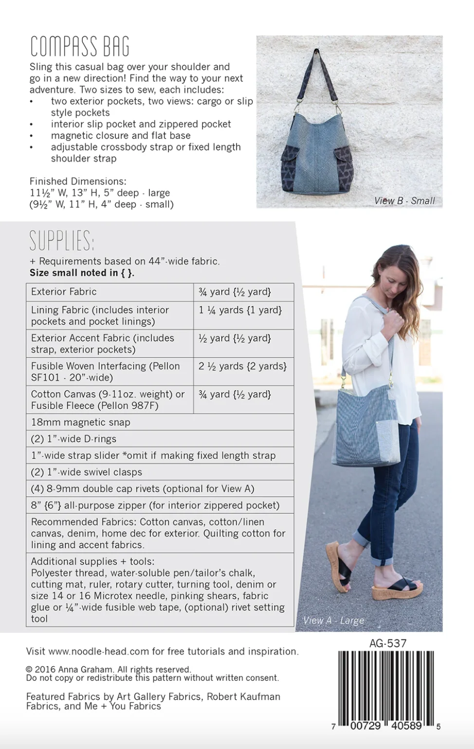 Compass Bag by Noodlehead - Image 3