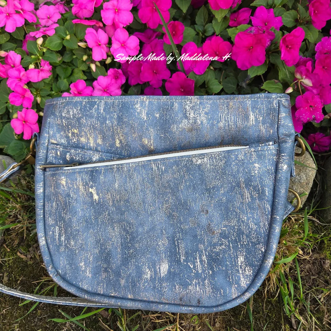 Denim Blue Vinyl with Gold Accents - Image 4