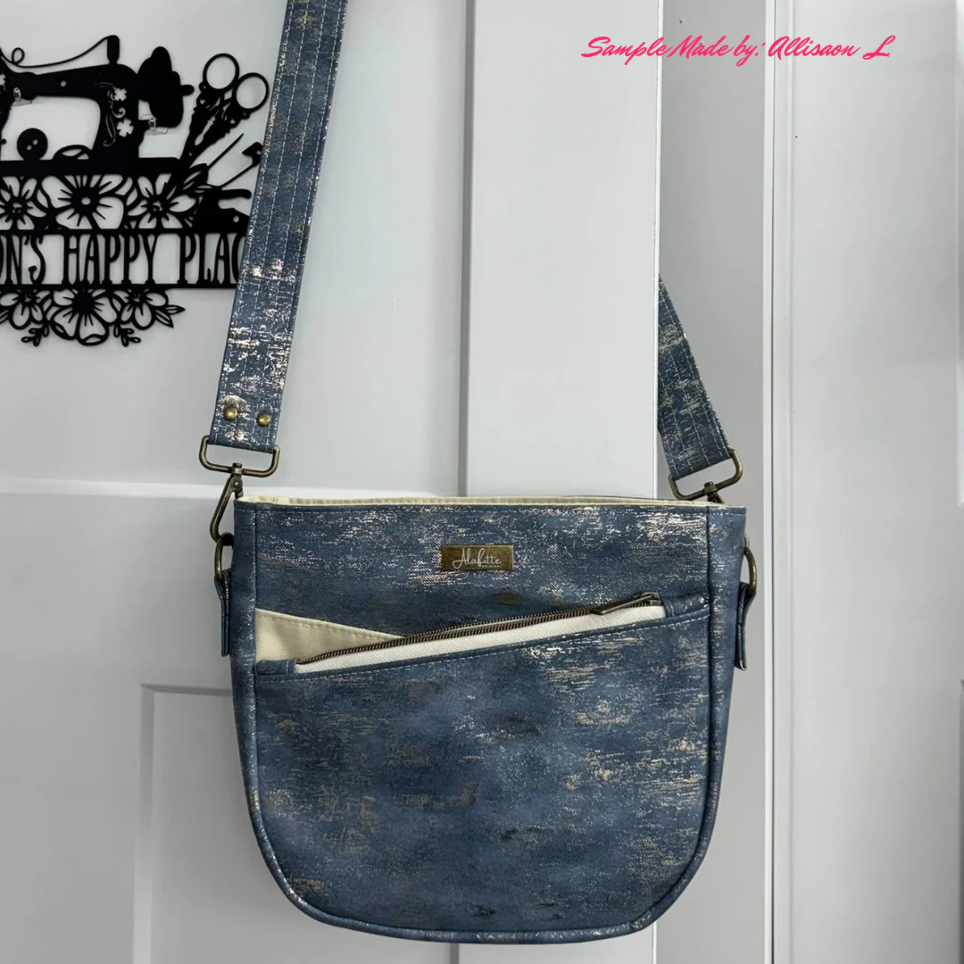 Denim Blue Vinyl with Gold Accents - Image 8