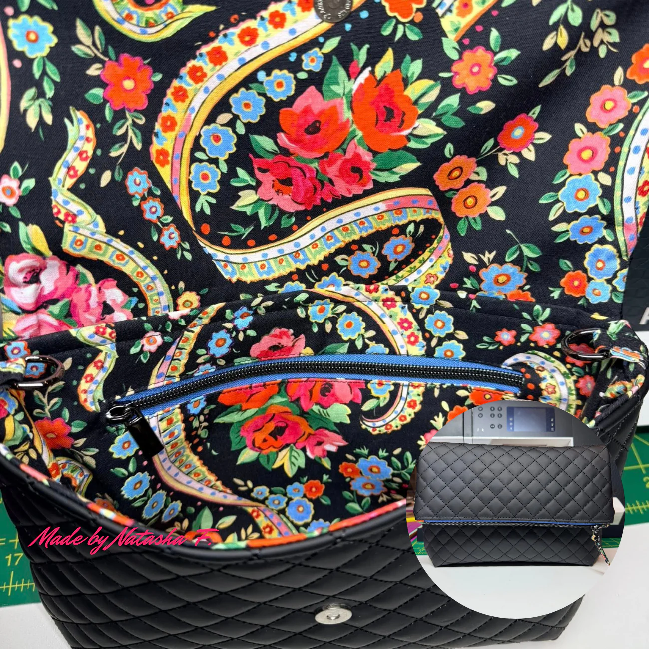 Gala in black - Joyful fabric by Sarah Campbell 3 yard BUNDLE - Image 9