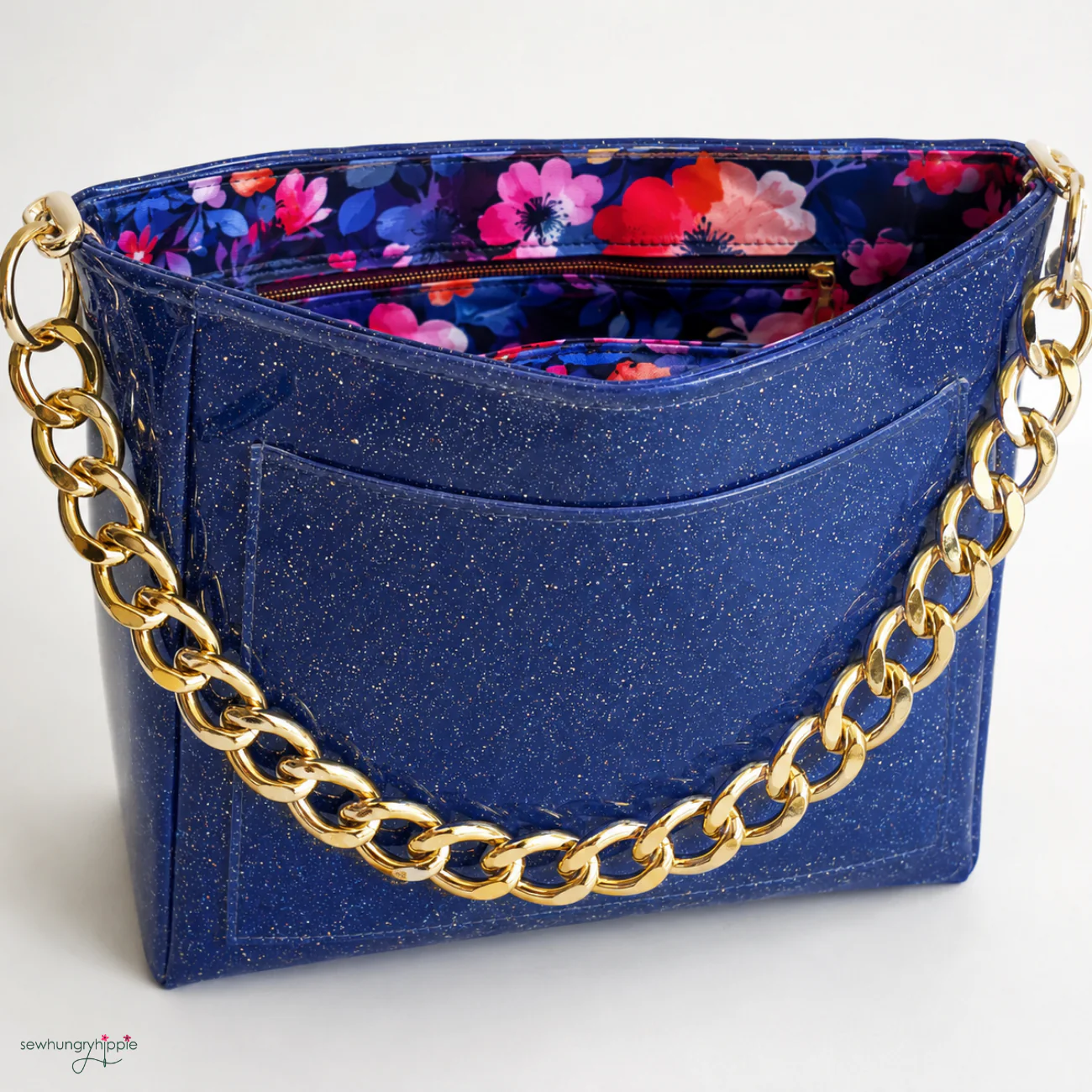 Gold Tone Acrylic Bag Chain - Image 4