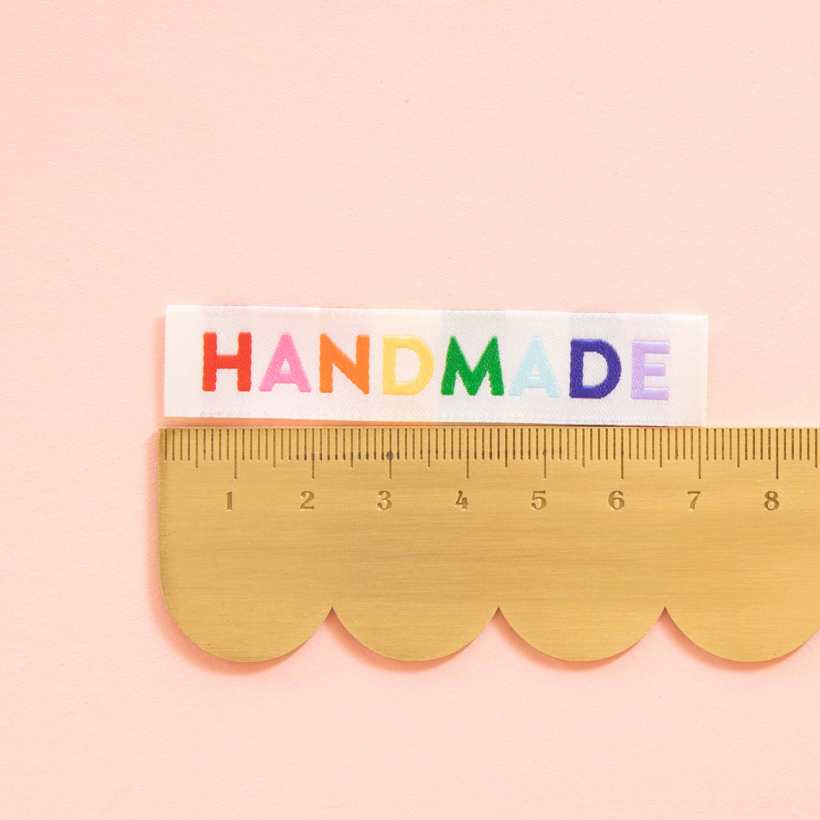 Handmade Woven Sewing Labels - Rainbow Colors - Image 3