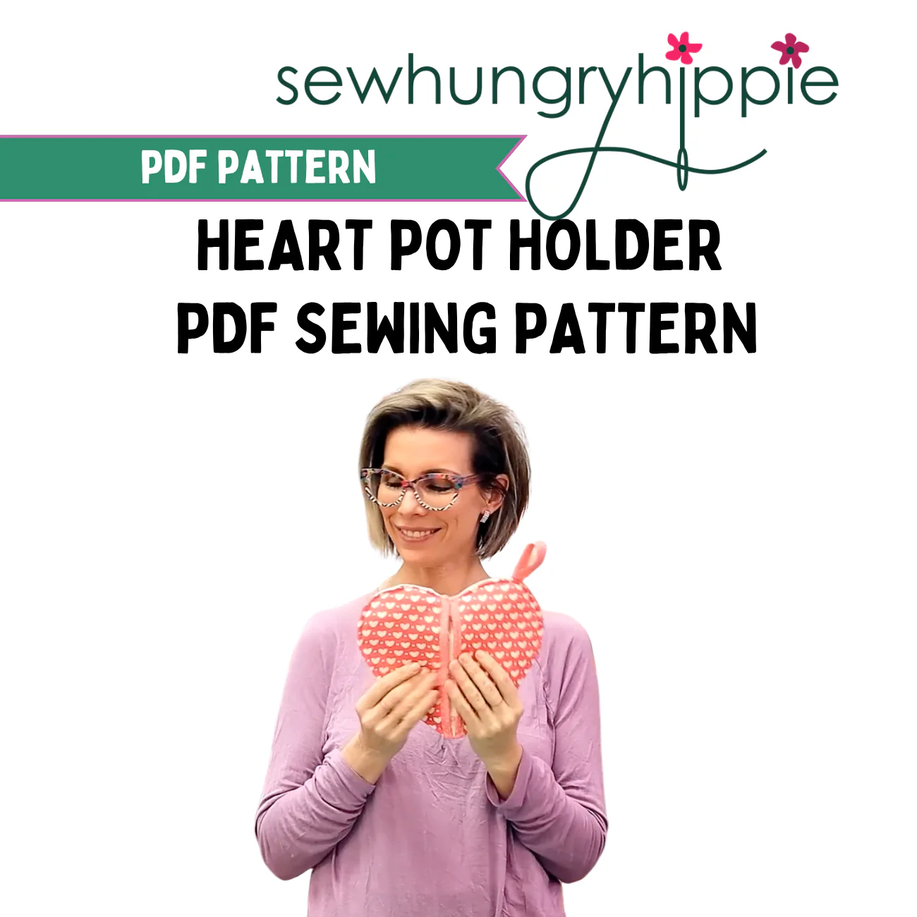 Heart Pot Holder PDF sewing pattern