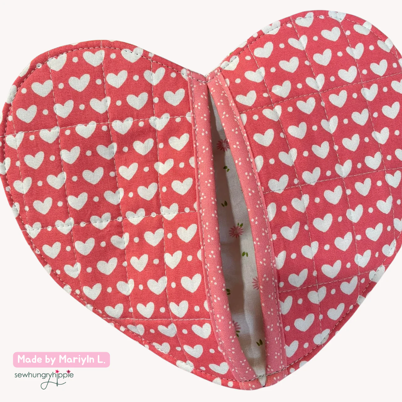 Heart Pot Holder PDF sewing pattern - Image 9