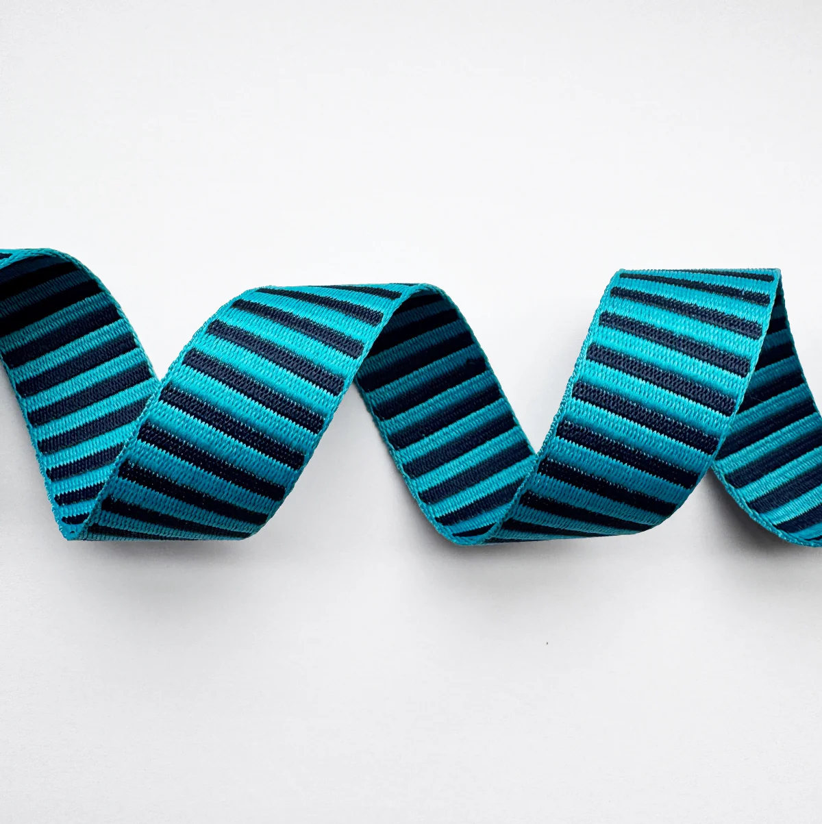 Jacquard Woven Stripe Webbing – Blue | 2" Wide | Sold Per Yard