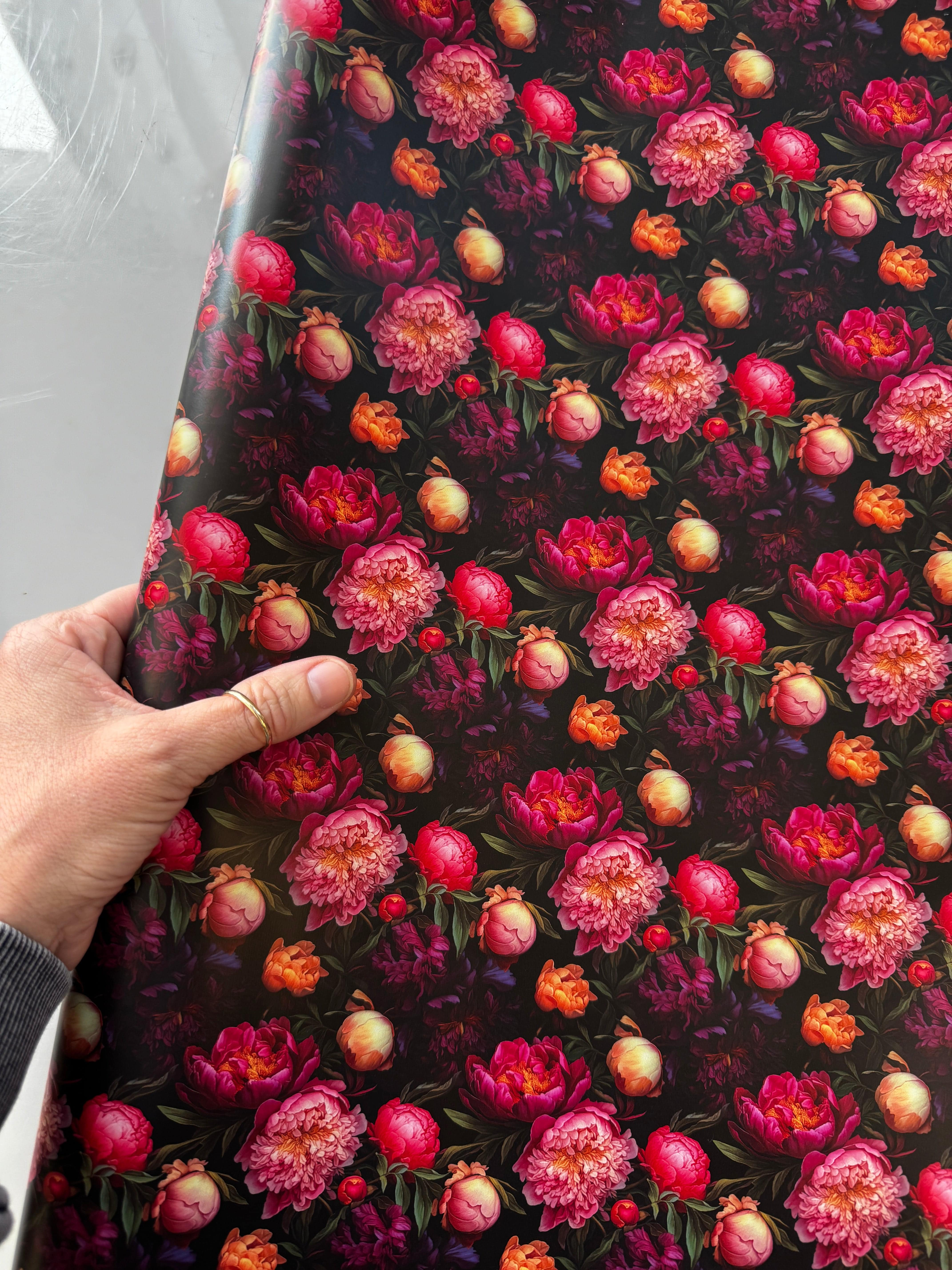 Peonies Custom Smooth Vinyl roll (Almost gone forever) - Image 3