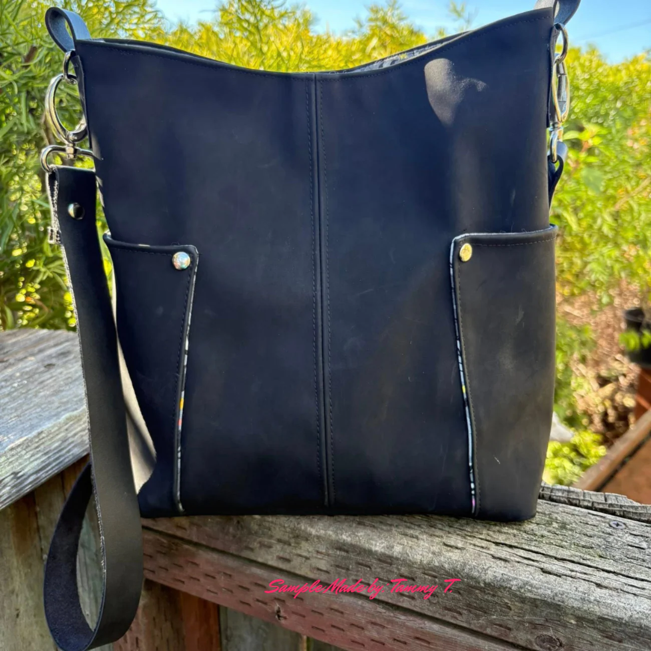 Black Leather Bag Strap 1" x 45" | Sewable Genuine Leather | SewHungryHippie - Image 5