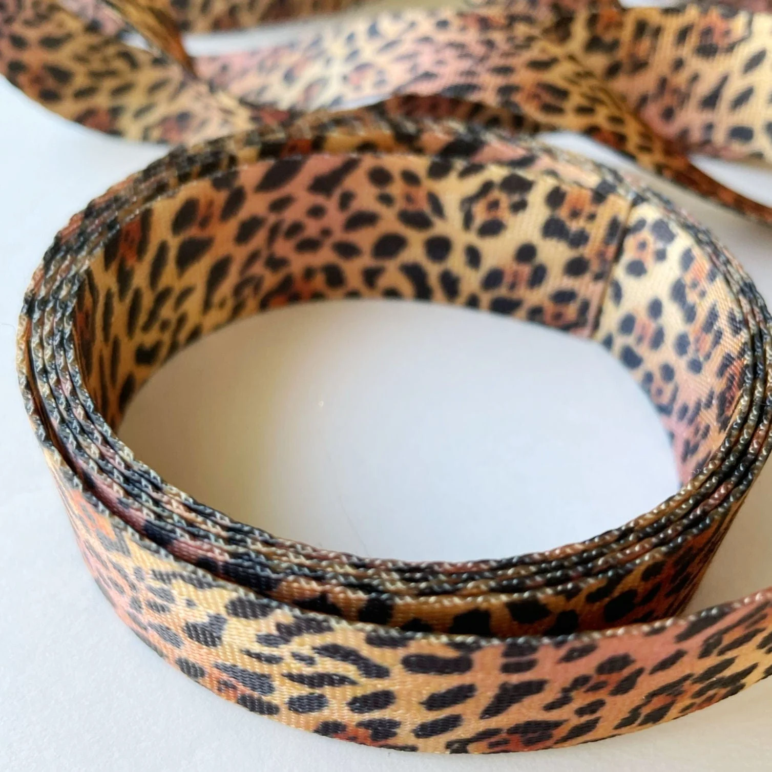 Leopard Print Seatbelt Webbing 1" Width - 5 Yard Bundle - Image 3