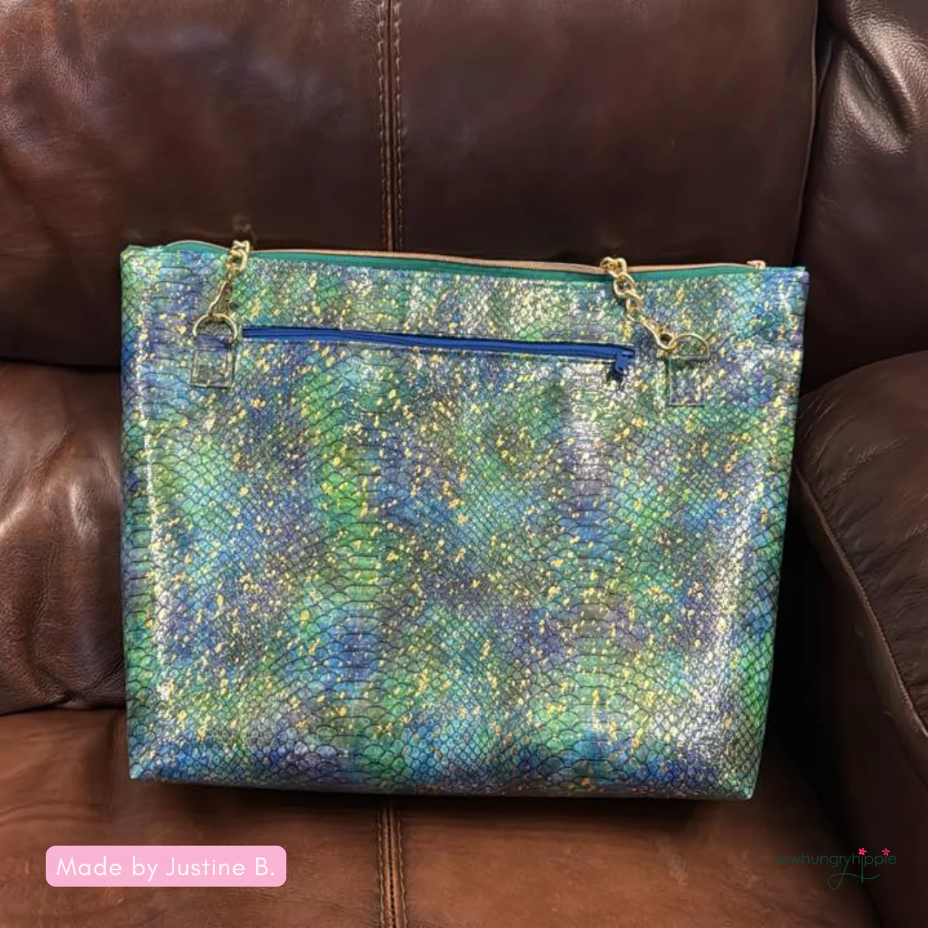 Majestic Ocean Vinyl – Faux Leather Fabric - Image 5