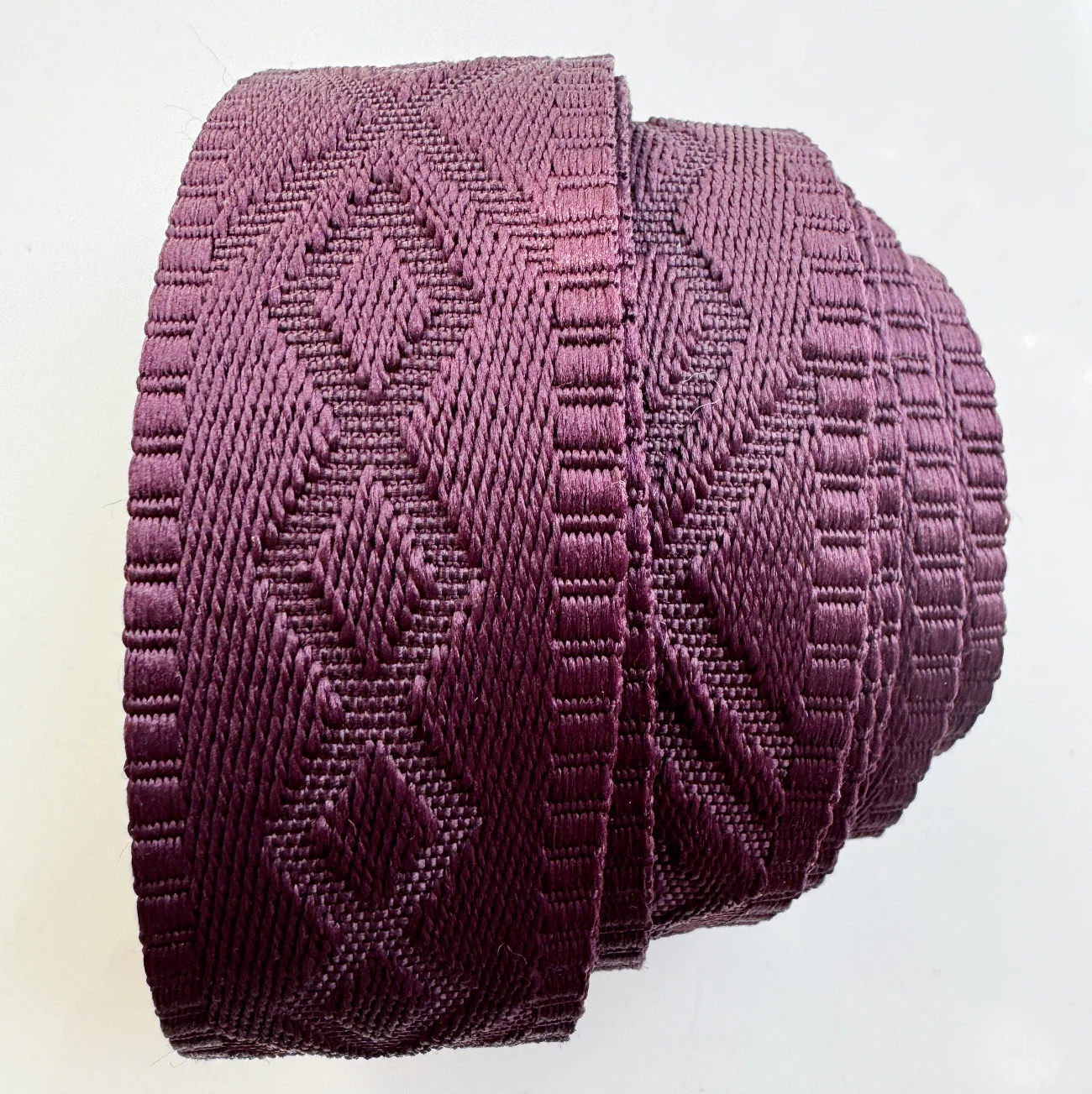 Merlot Wine Jacquard Webbing 1.5" Width - Premium Woven Strap Per Yard
