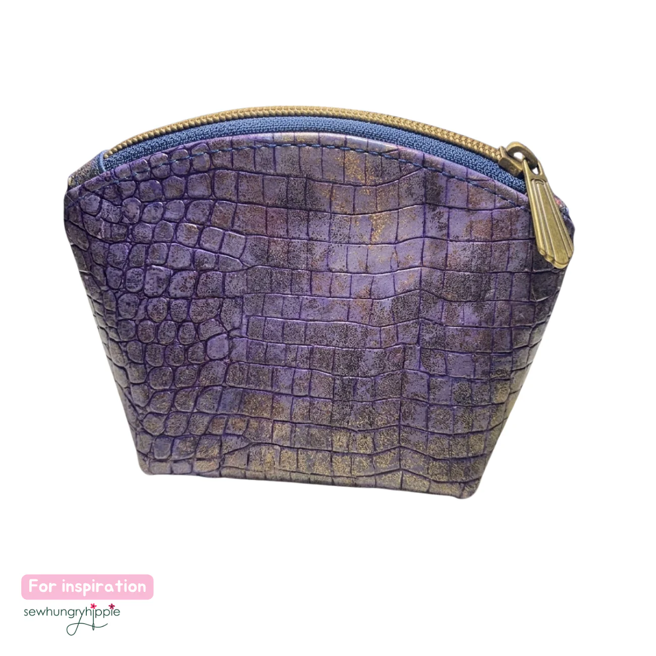Mystic Croc Purple Faux Leather Vinyl - SewHungryHippie Bag Making Material - Image 4