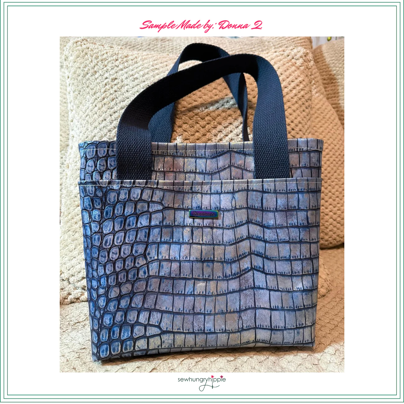 Mystic Croc Vinyl Sew HungryHippie Bag Making Vinyl Faux Leather - Image 4
