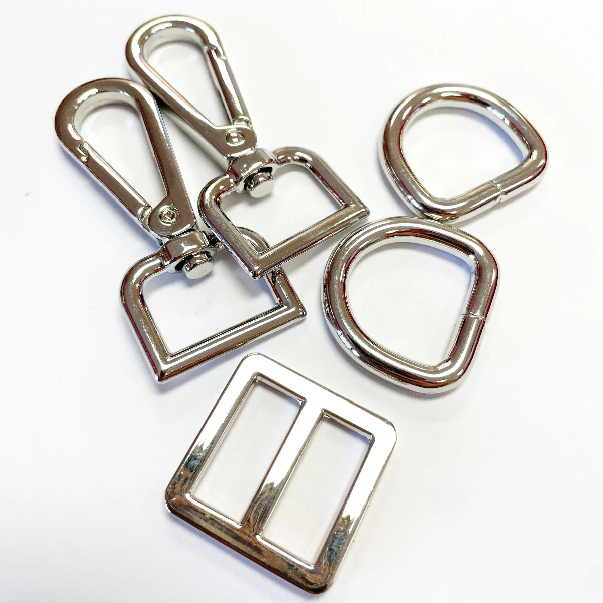 Bag Making Hardware Pack - Silver Nickel color 3/4" width