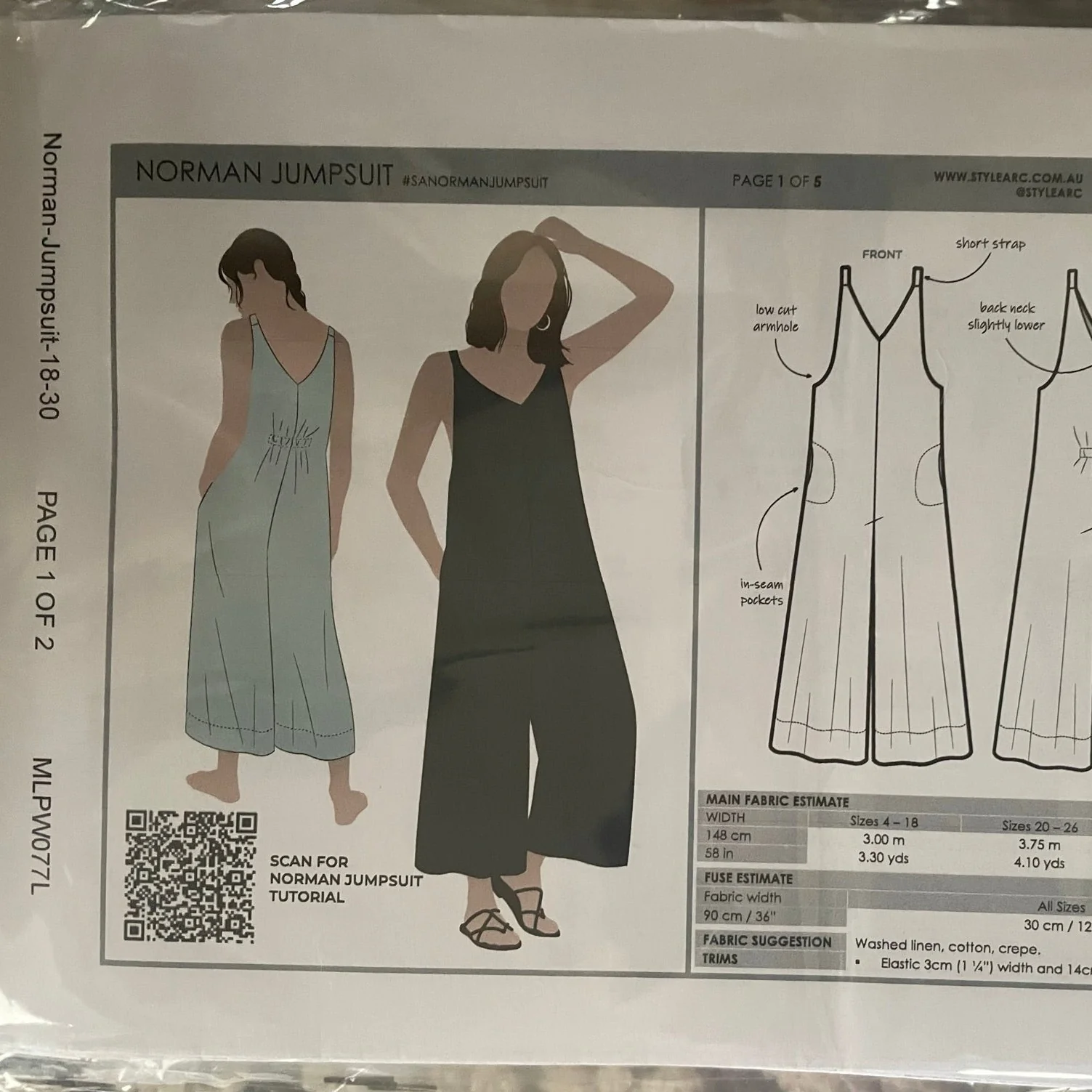 Style Arc Norman Jumpsuit sewing pattern - Image 6