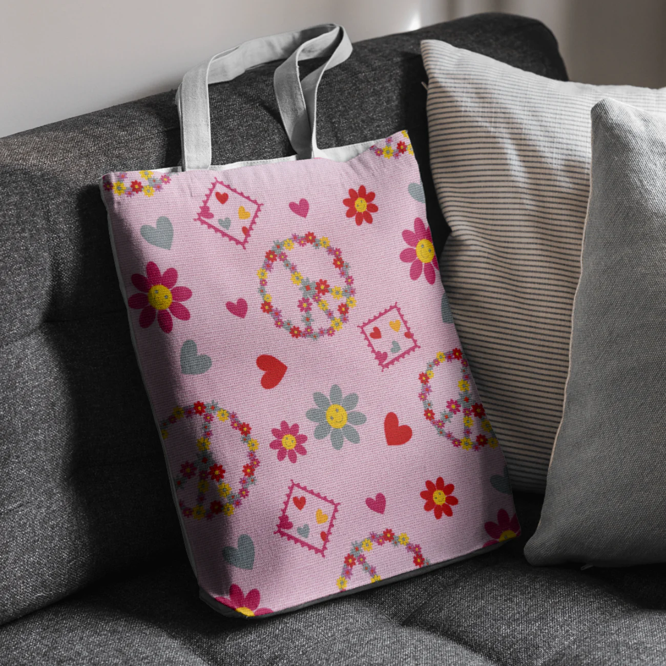 Canvas Fabric Peace 36" x 58" – Bag Lining & Craft Fabric - Image 5