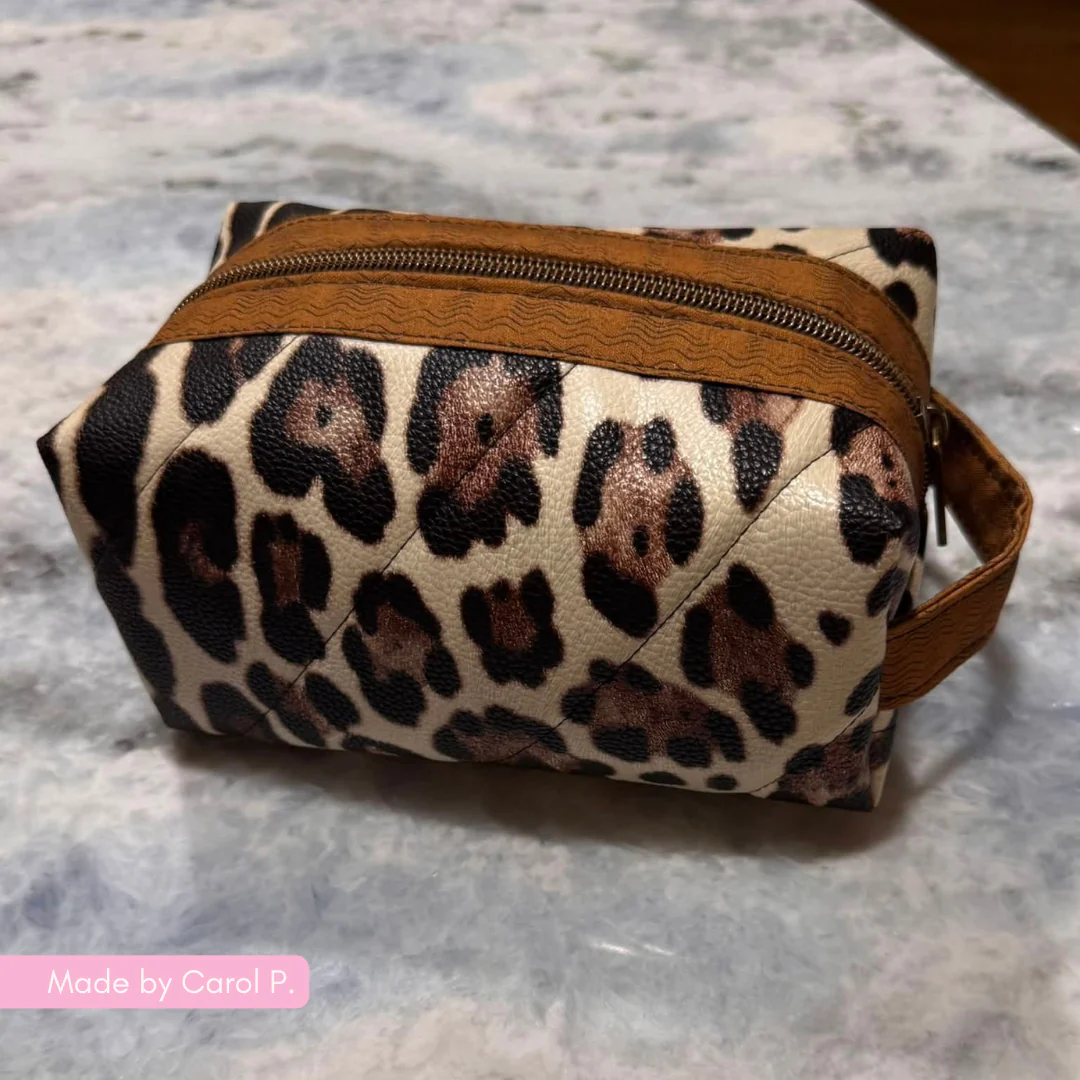 Pebbled Texture Leopard Faux Leather Roll - Image 10