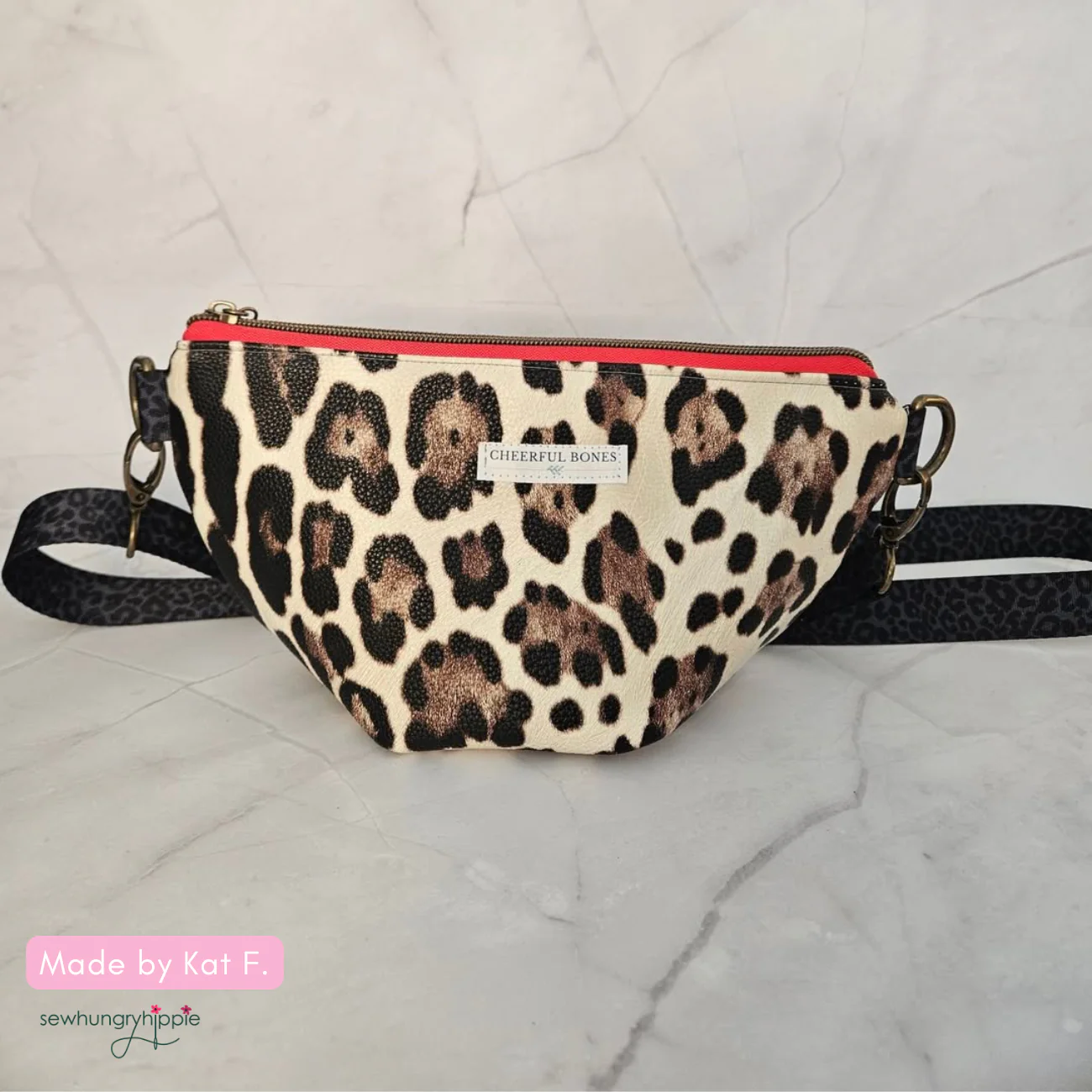 Pebbled Texture Leopard Faux Leather Roll - Image 5