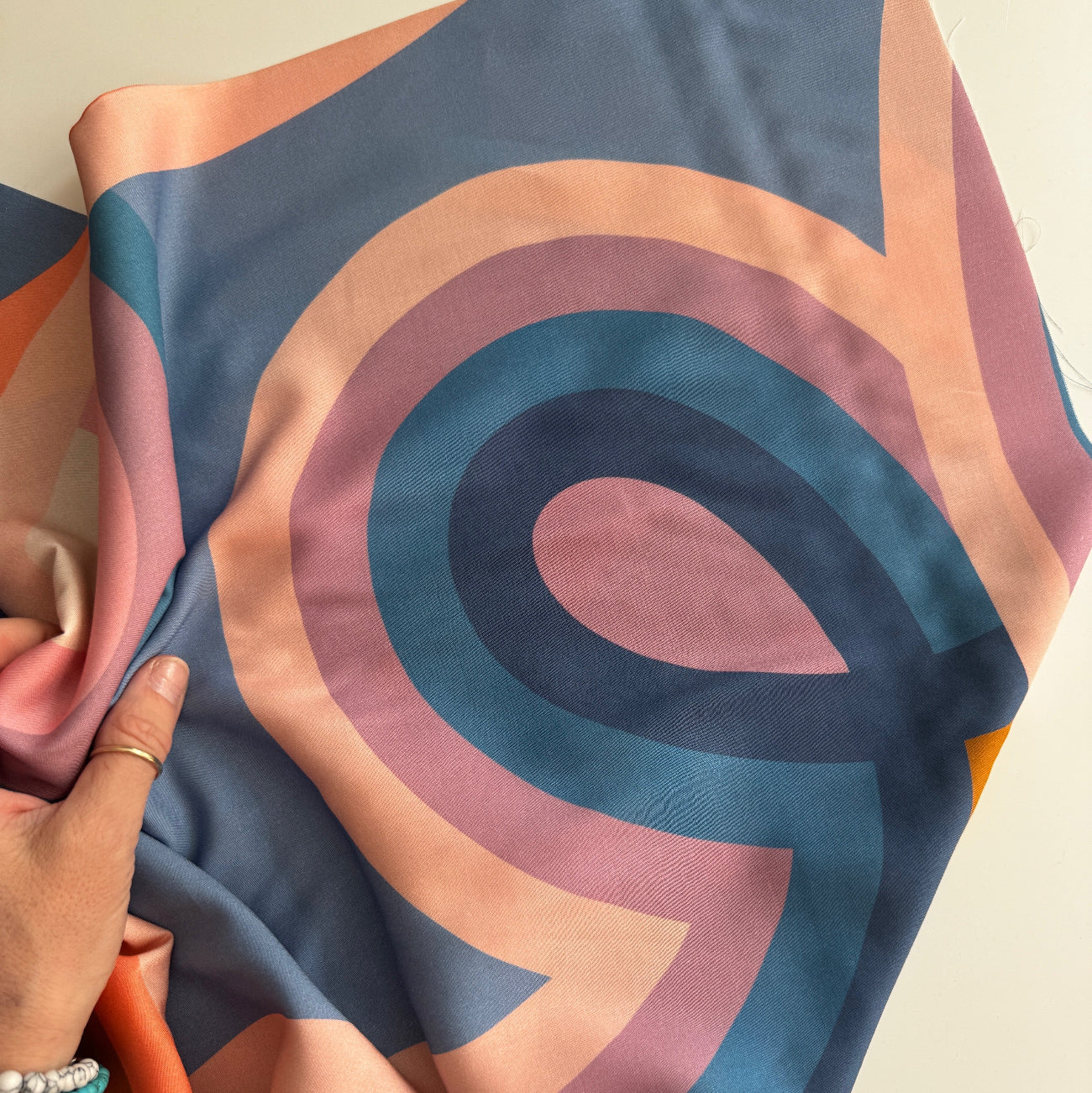 Daydream Rayon Geometric Pale Twilight