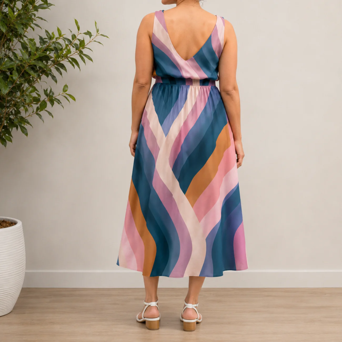 Daydream Rayon Geometric Pale Twilight - Image 7