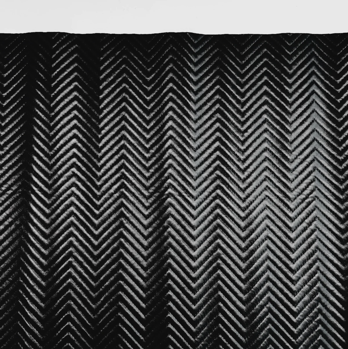 Pre-Quilted Black Chevron Vinyl for Bag Making - Image 2