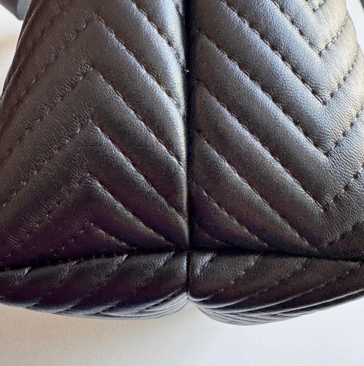 Pre-Quilted Black Chevron Vinyl for Bag Making - Image 5