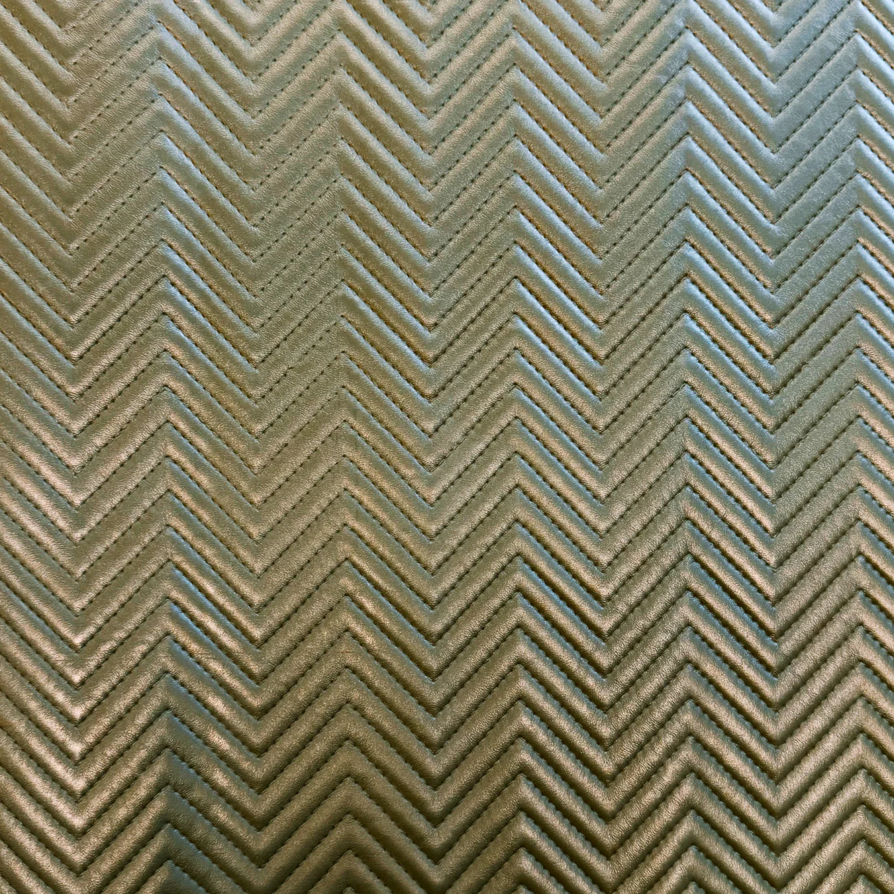 Pre-Quilted Olive Chevron Vinyl for Bag Making