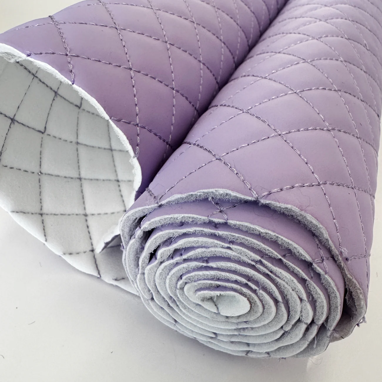 Quilted Vinyl Lavender - Pre-Quilted Fabric for Bags - Image 3