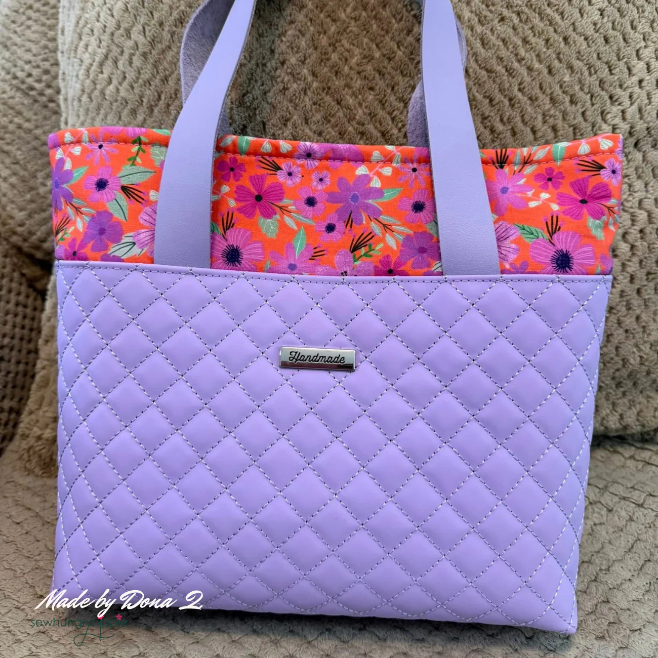 Quilted Vinyl Lavender - Pre-Quilted Fabric for Bags - Image 5